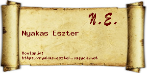 Nyakas Eszter névjegykártya